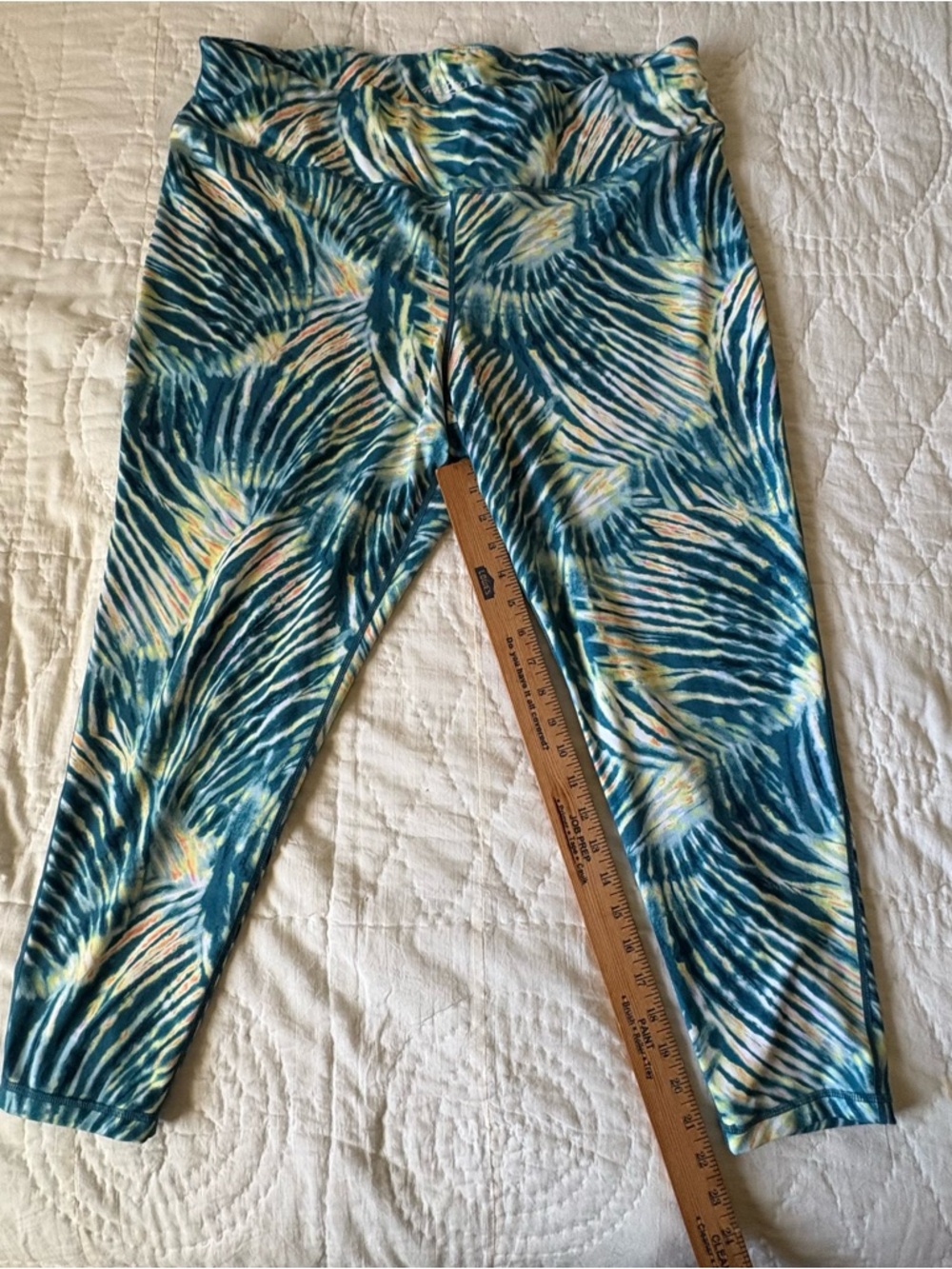 Ideology Teal Palm-Print Leggings